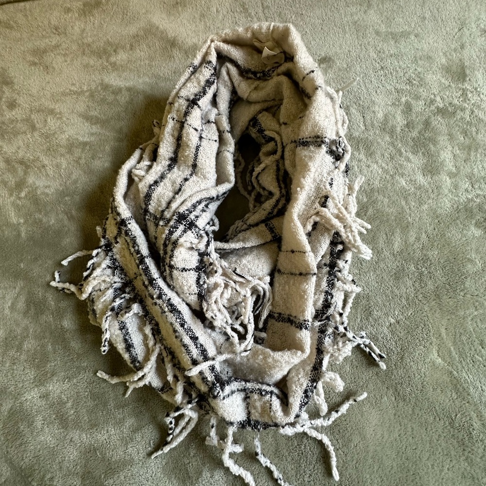 Plaid Fringe Scarf